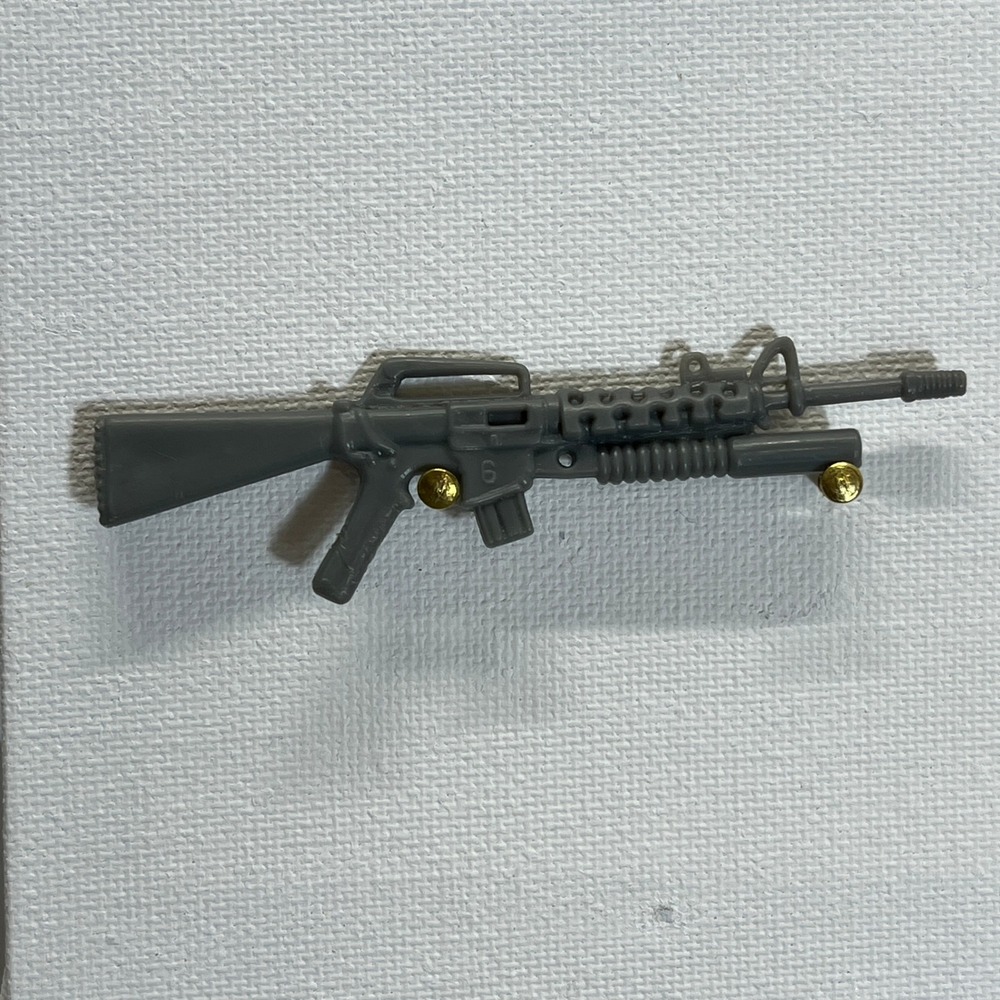 Vintage 1986 GI Joe Leatherneck Rifle Grenade Launcher Weapon Accessory Gray